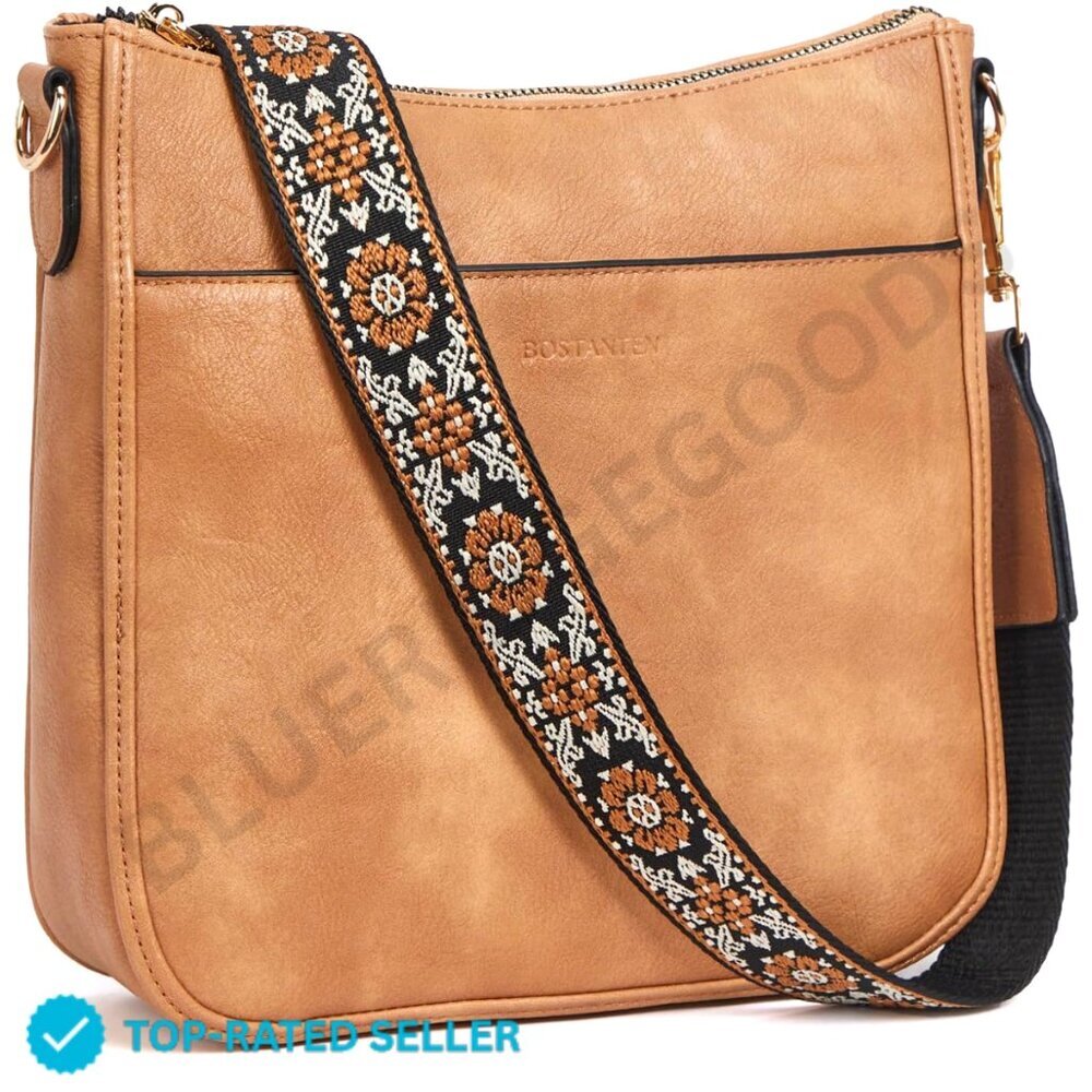 Brand New BOSTANTEN Hobo Bag Tan Crossbody
